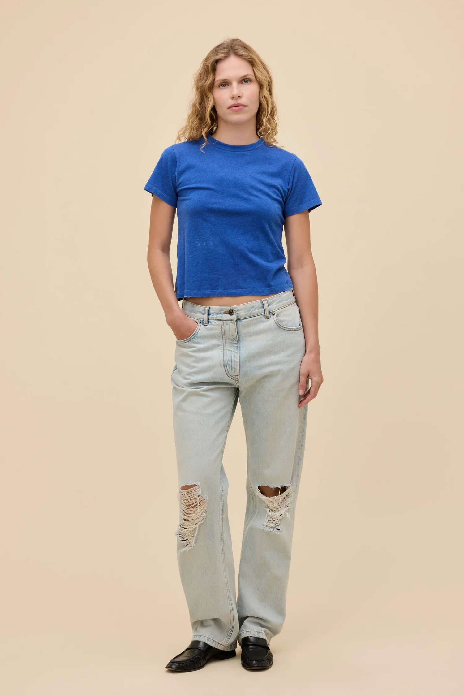 Solid Burnout Vintage Tee Tops Daydreamer