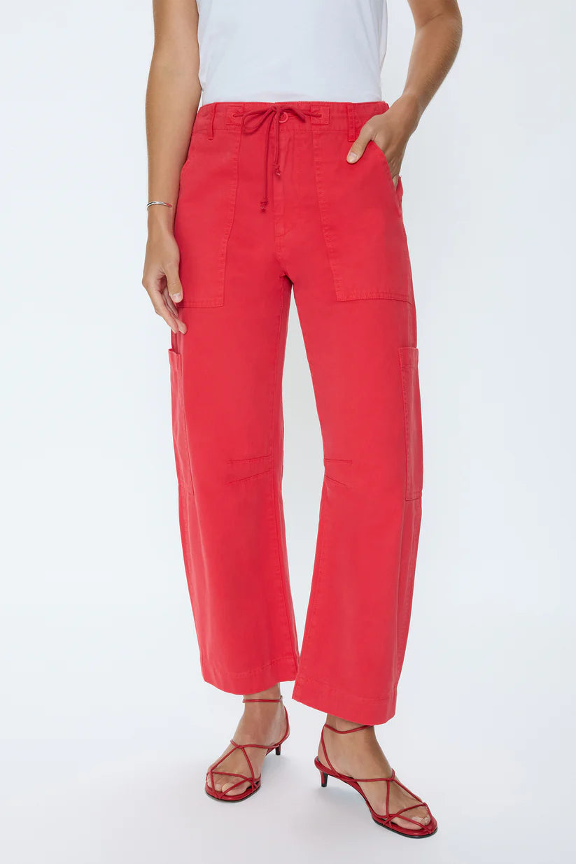 Sabrina Curved Utility Pant - Maraschino