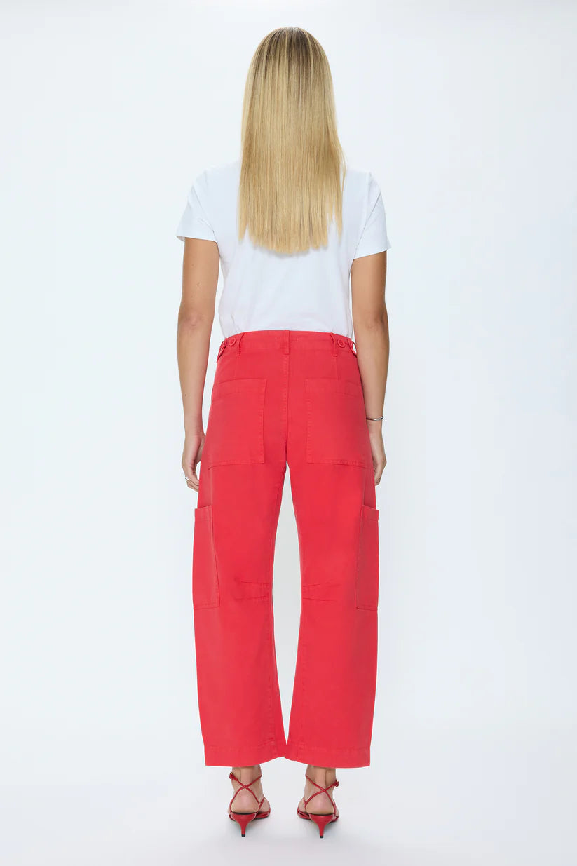 Sabrina Curved Utility Pant - Maraschino