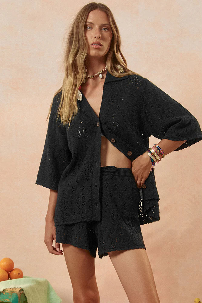 Rhodes Knit Shirt Tops Spell