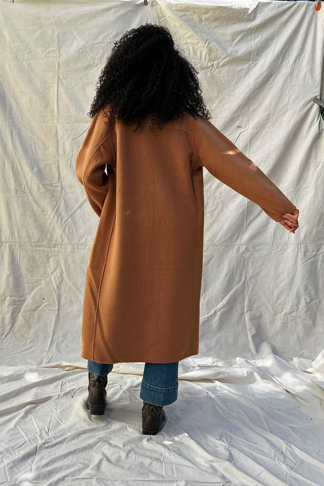Colette Longline Coat - Camel
