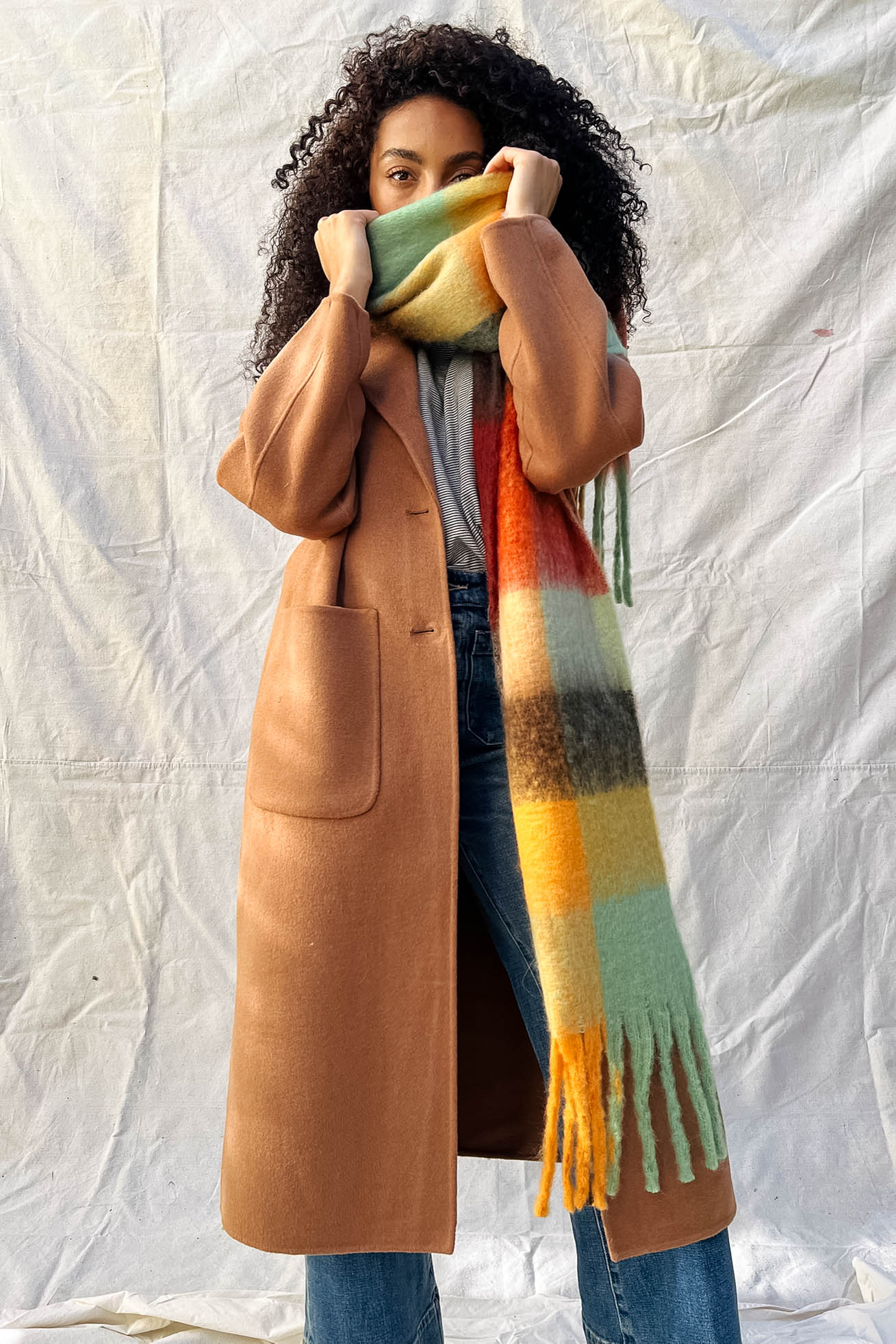 Colette Longline Coat - Camel