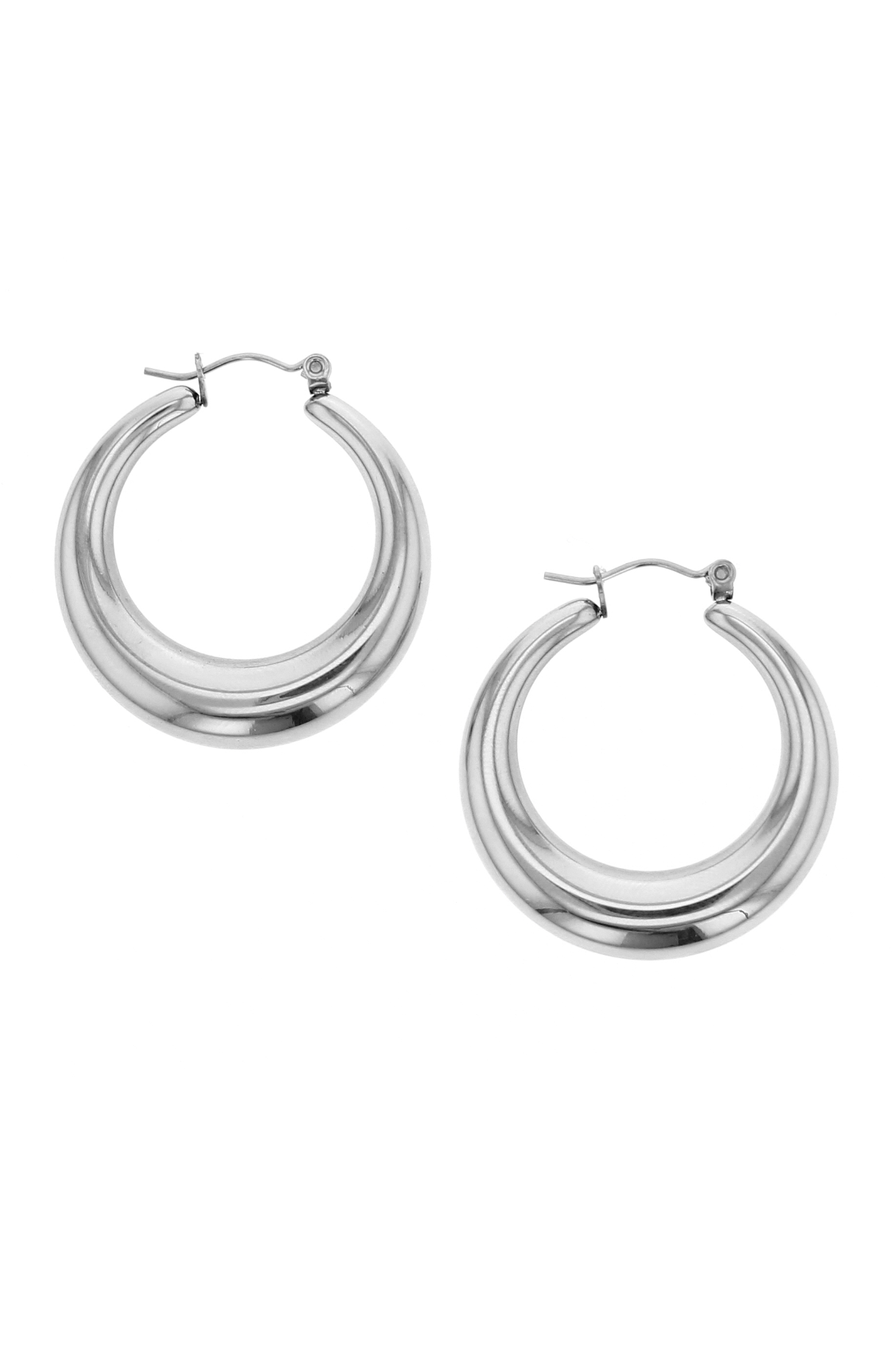 Paloma Large Hoop Silver Waterproof Earrings Jewelry Lotus Jewelry Studio