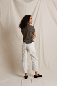 Alanis V Neck Tee Tops Perfect White Tee