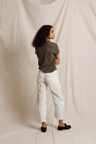 Alanis V Neck Tee Tops Perfect White Tee