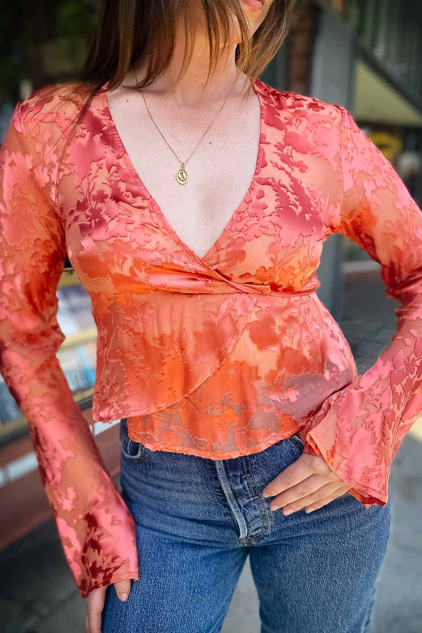 Rodeo Blouse Burnout Tops Rolla's