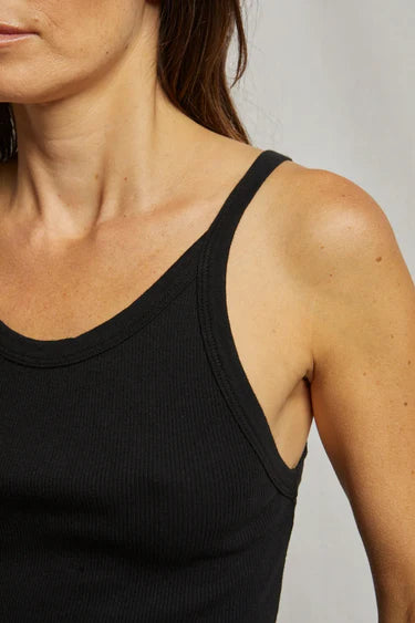 Annie Ribbed Tank Tops Perfect White Tee
