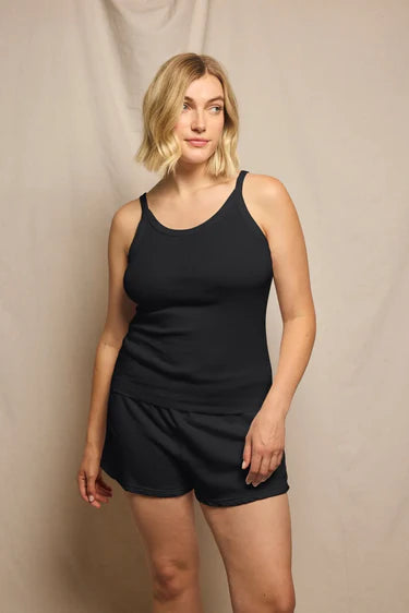 Annie Ribbed Tank Tops Perfect White Tee