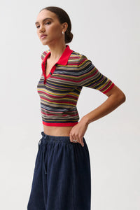 Ashlee Short Sleeve Polo Sweater Sweaters Pistola