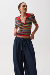 Ashlee Short Sleeve Polo Sweater Sweaters Pistola