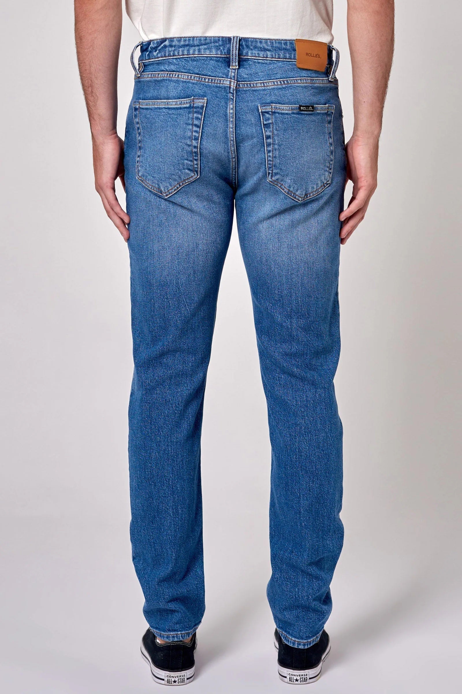 Tim Slims Belter - Mid Vintage Blue Bottoms Rolla's