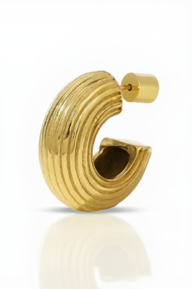 Big Jerry Hoop Earring 14kt Gold Plated Jewelry Jurate