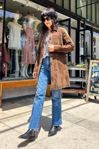 Black Coffee Suede Jacket Outerwear Blank NYC