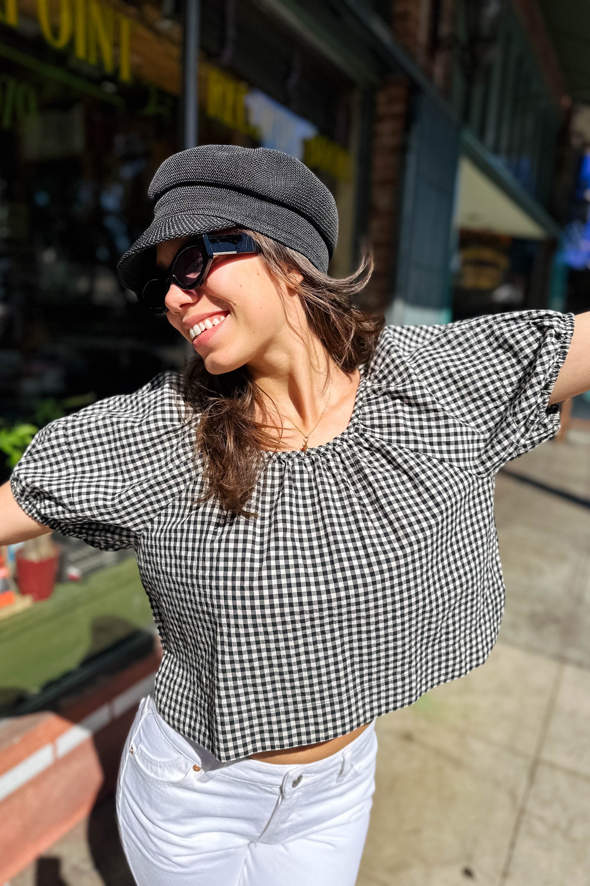 Gia Poplin Blouse Tops Marine Layer