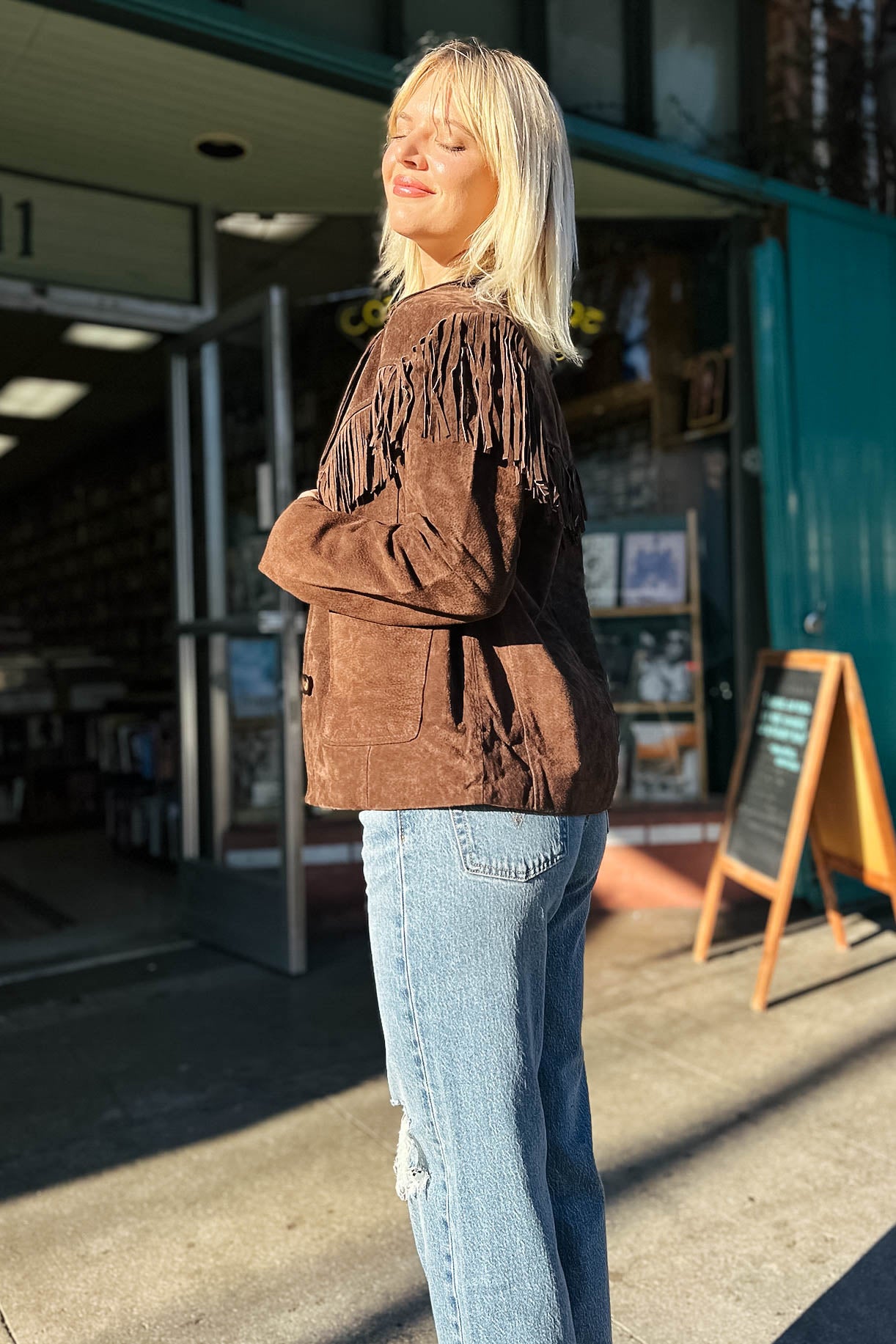 Down To Earth Suede Jacket Outerwear Blank NYC