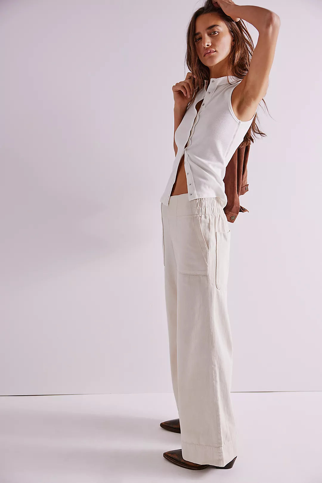 Breezy Denim Pull On - Bright Lights Bottoms Free People