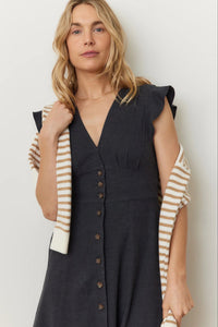 Camila Midi Dress - Black Dresses Marine Layer