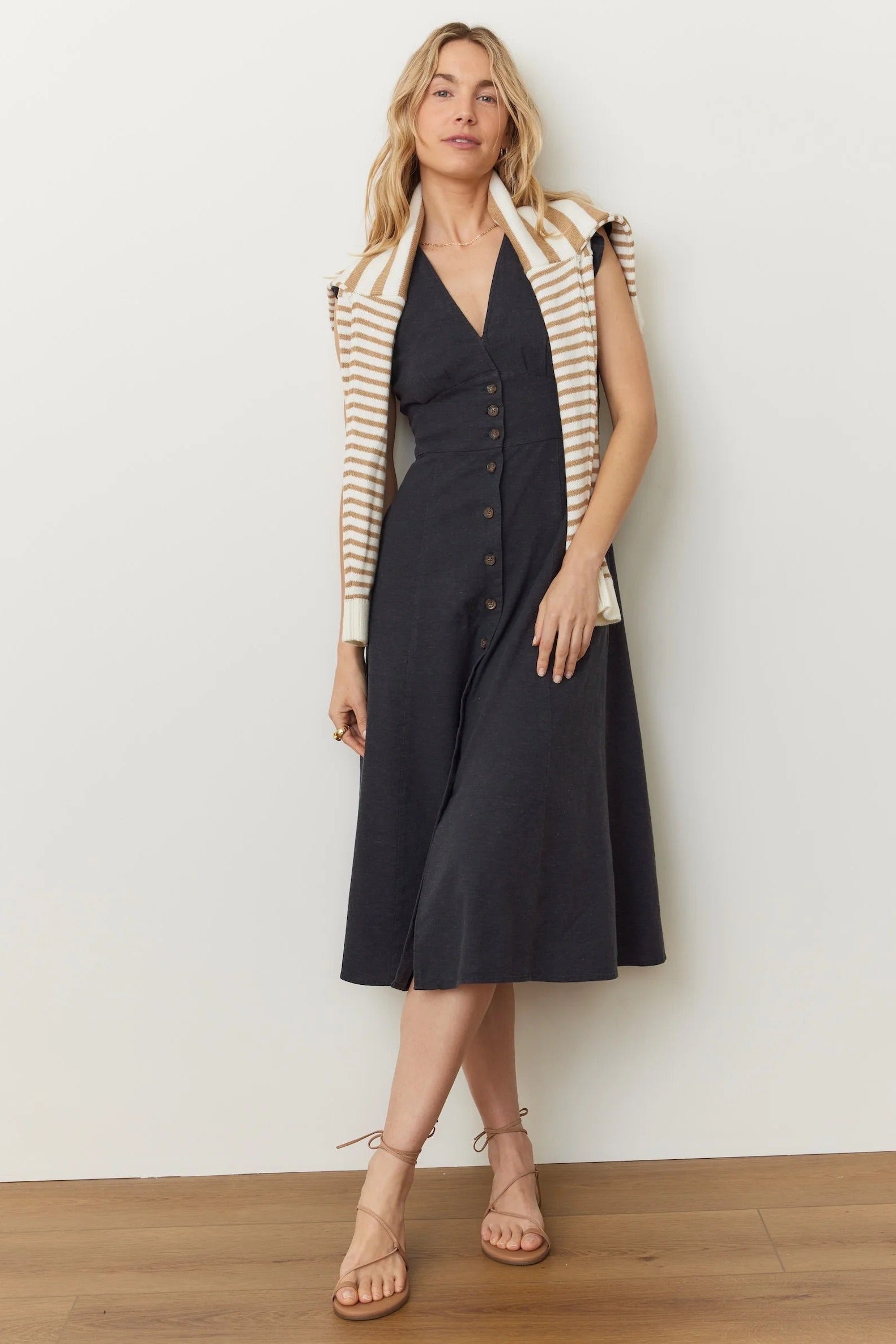 Camila Midi Dress - Black Dresses Marine Layer