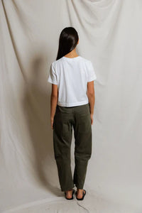 Cher Rinspun Cotton Short Sleeve Shrunken Tee Tops Perfect White Tee