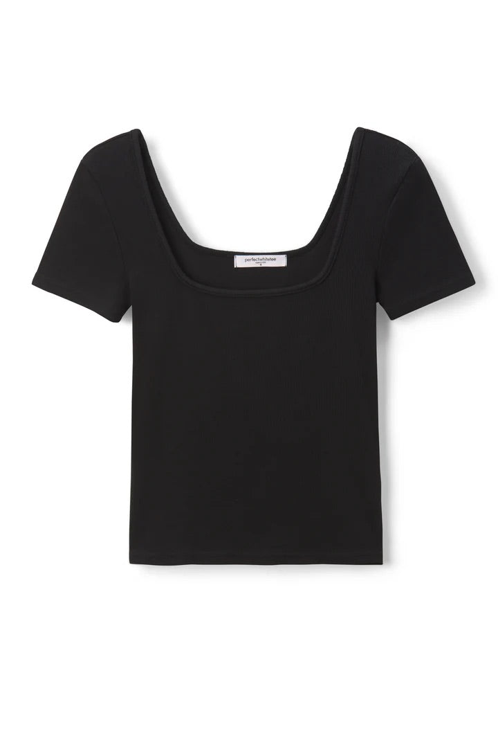 Chloe Luxe Rib Square Neck Top