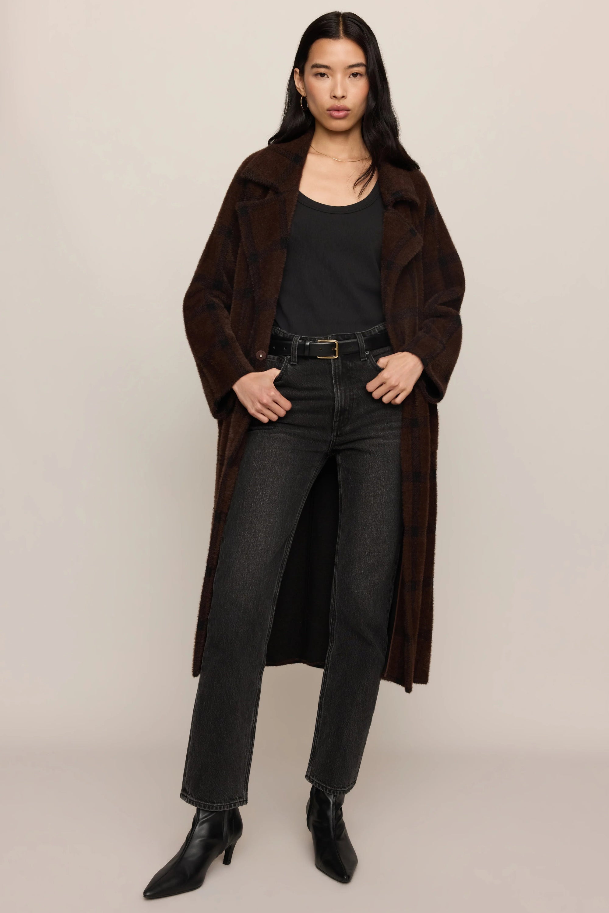 Crosby Plaid Cocoon Coat