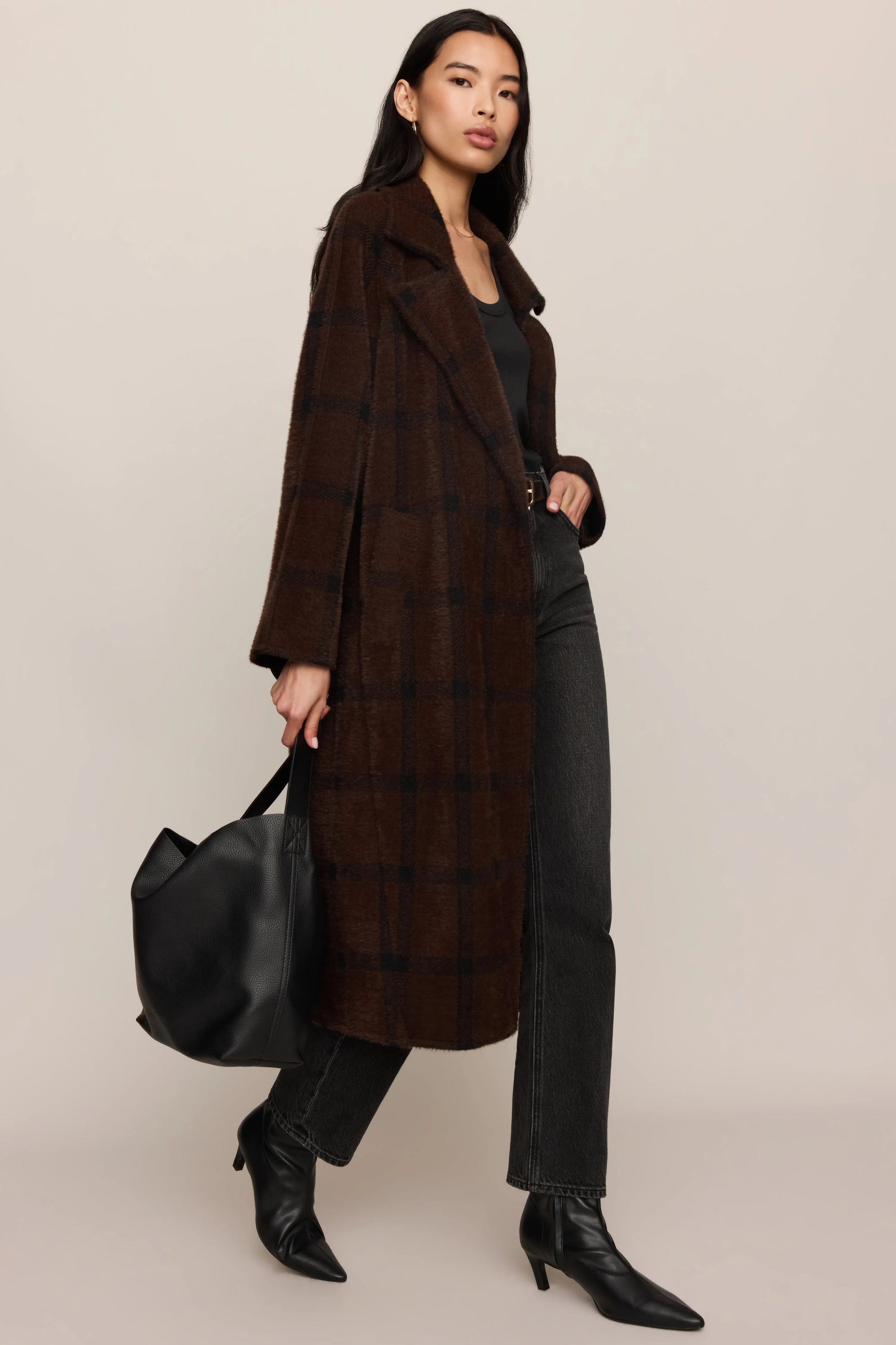 Crosby Plaid Cocoon Coat