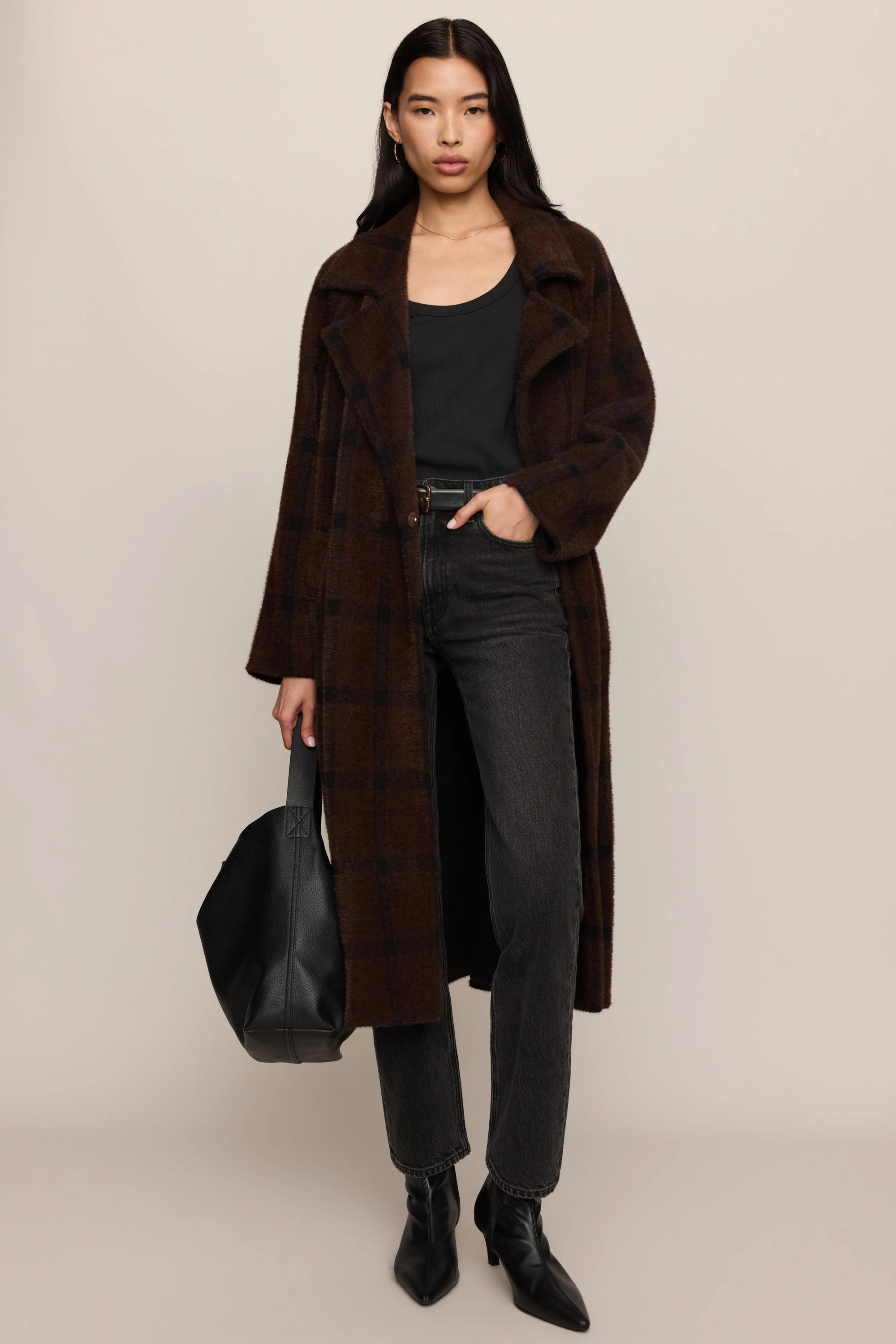 Crosby Plaid Cocoon Coat