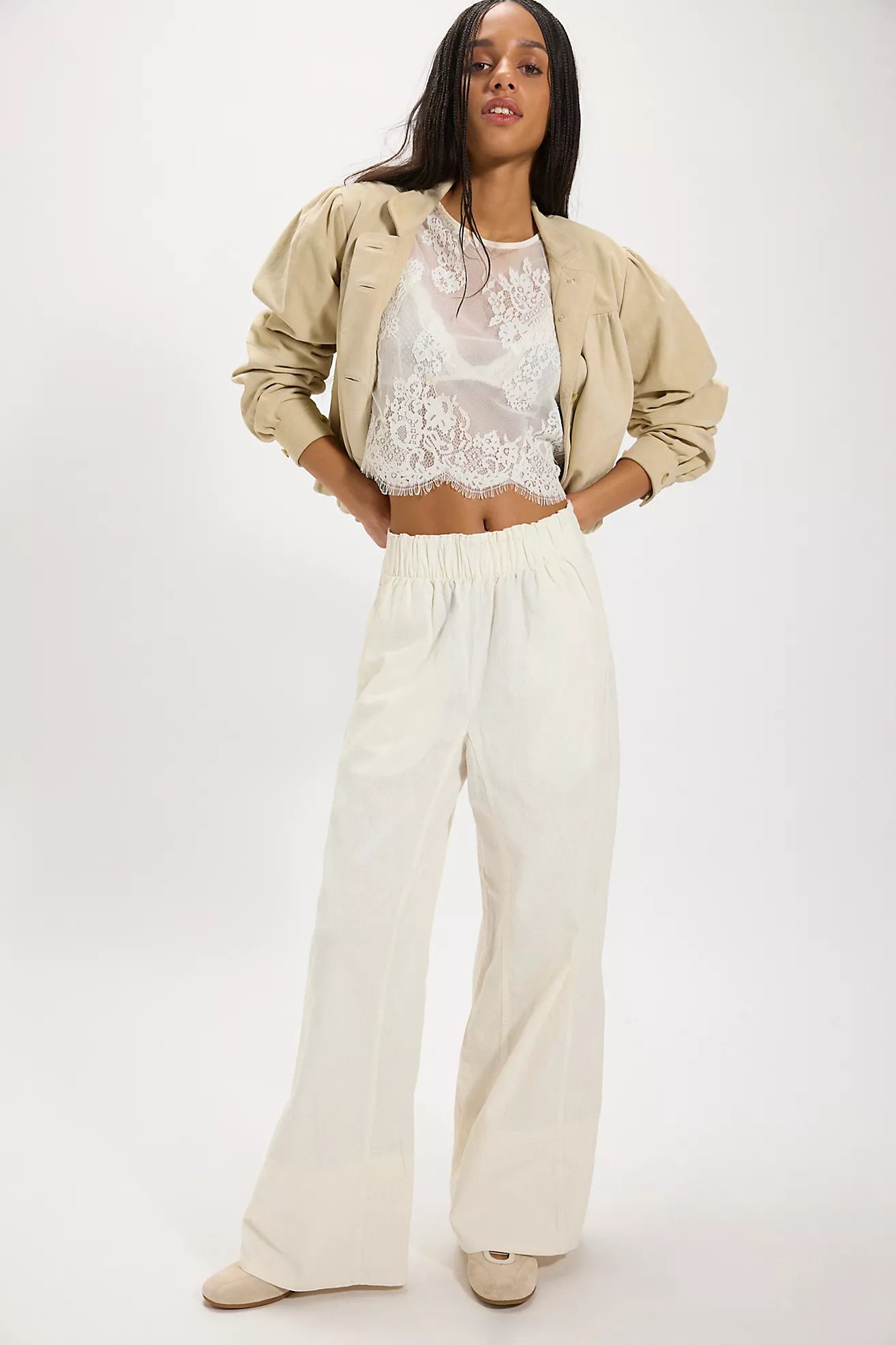 Days End Linen Pull On Bottoms Free People