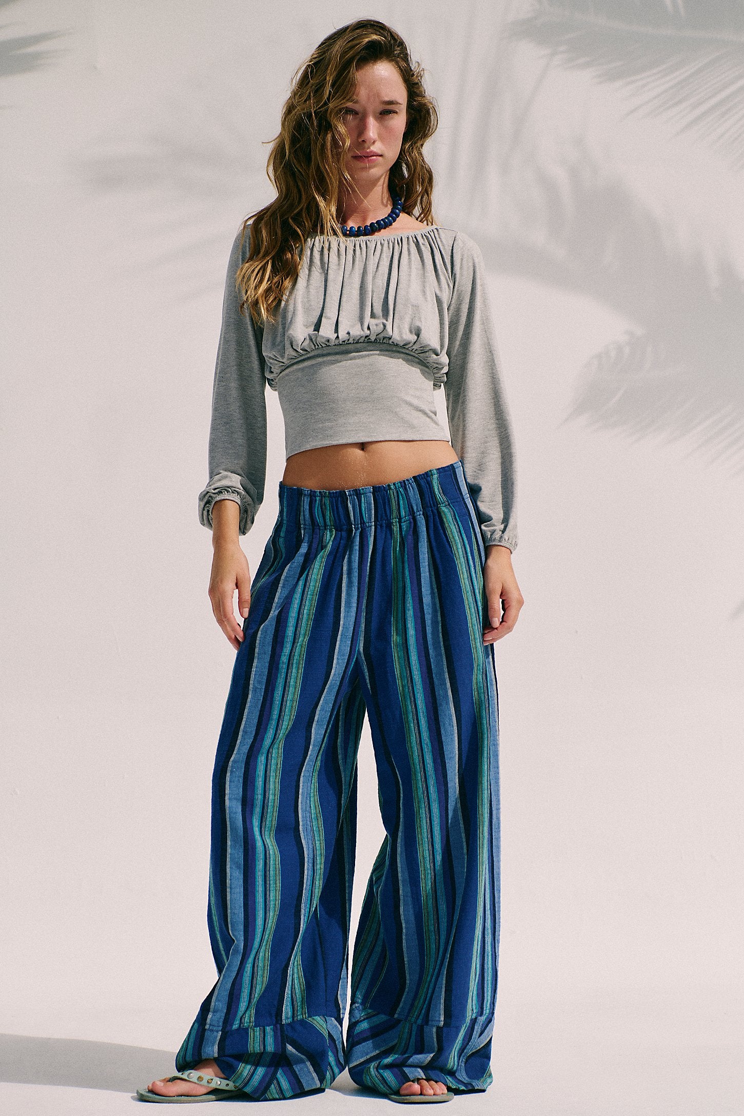 Days End Solar Linen Stripe - Navy Combo