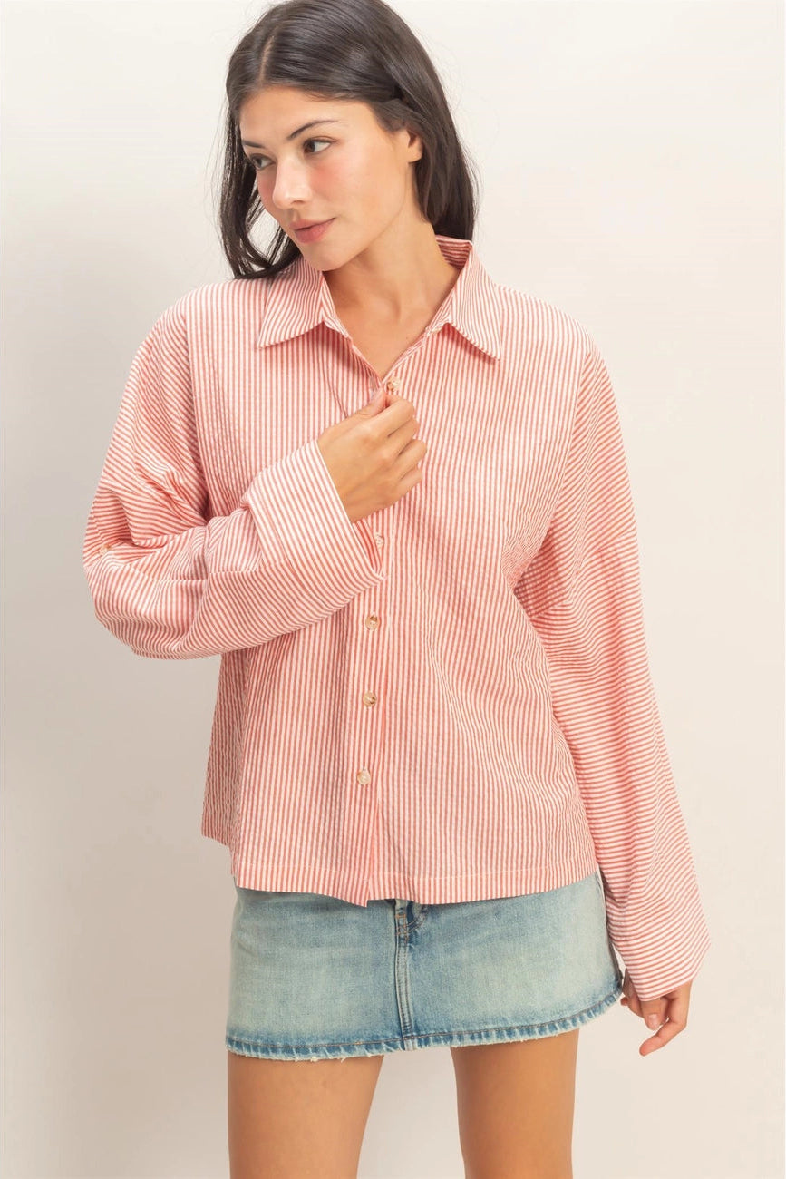 Woven Button Down Tops Double Zero