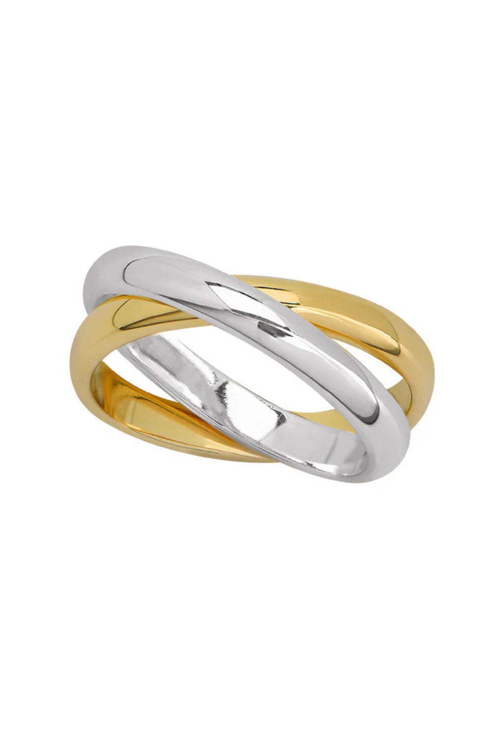 Duo Interlocking Mixed Metal Ring Jewelry Jurate