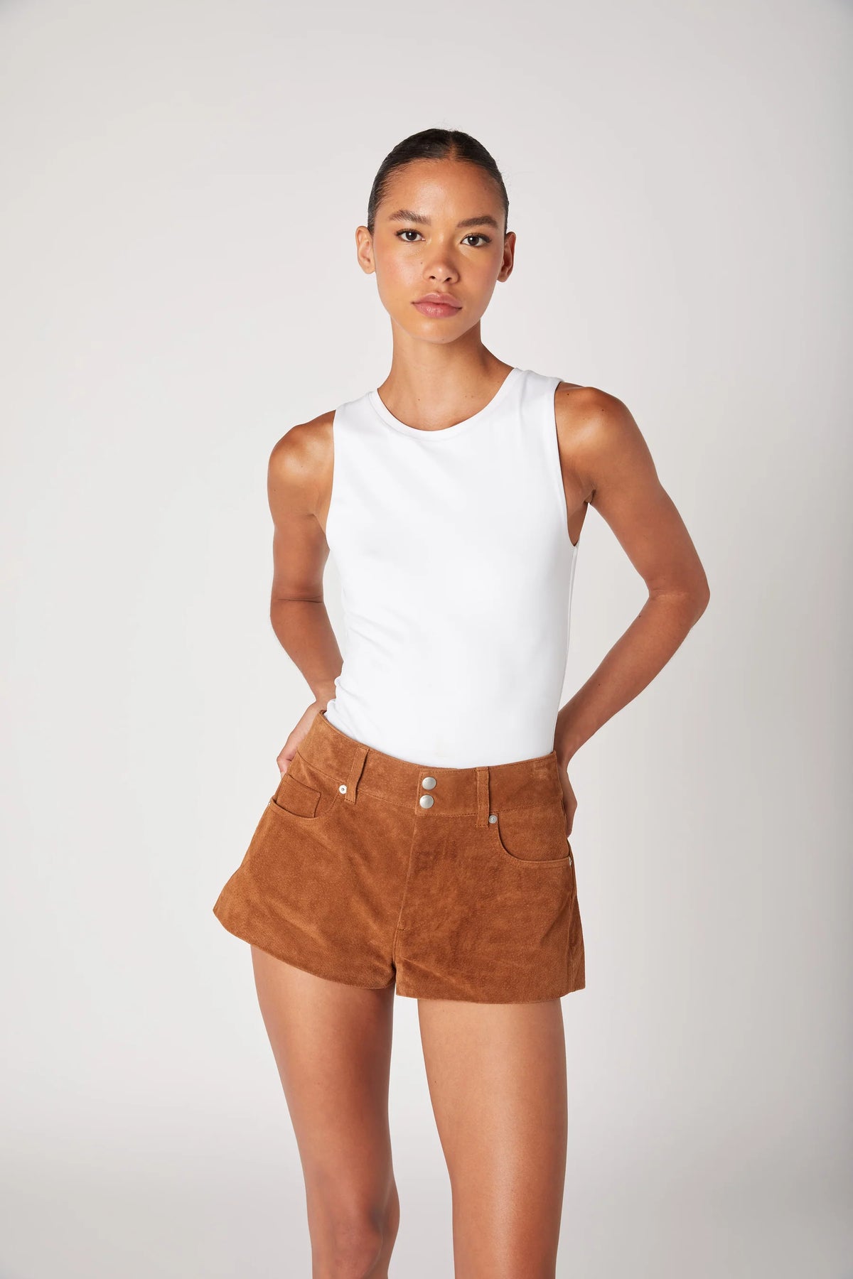 Fortune Cookie Suede Shorts Bottoms Blank NYC