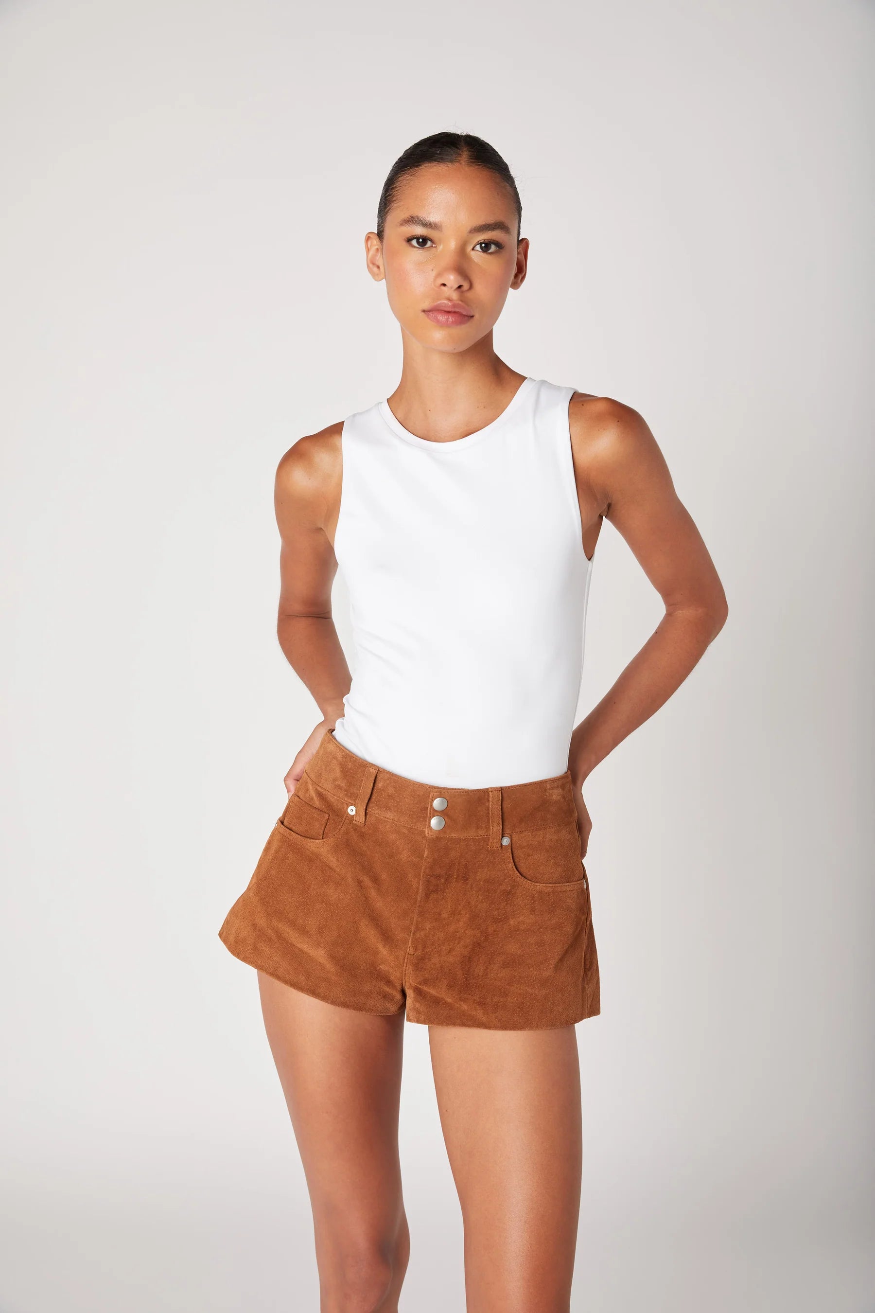 Fortune Cookie Suede Shorts Bottoms Blank NYC
