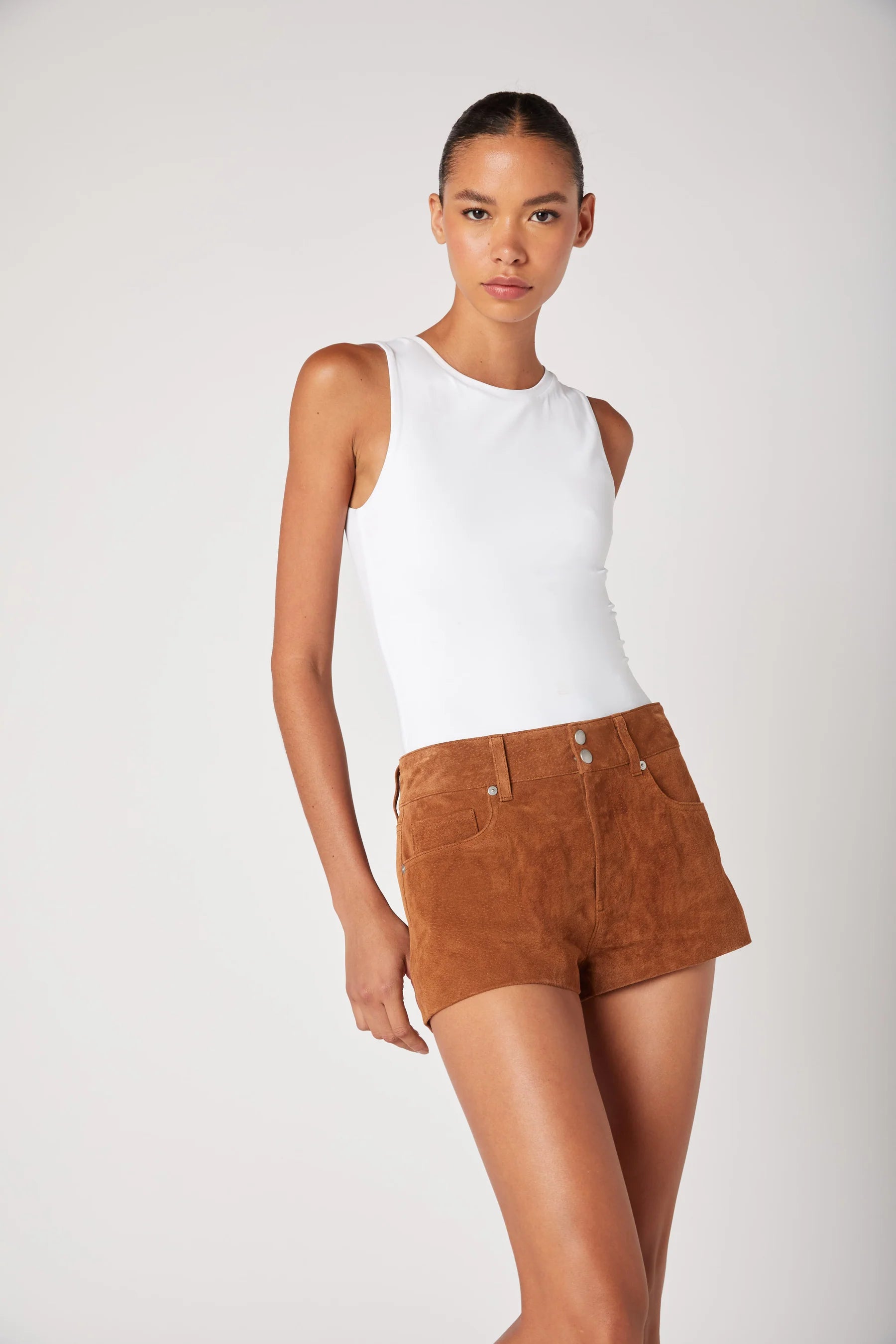Fortune Cookie Suede Shorts Bottoms Blank NYC