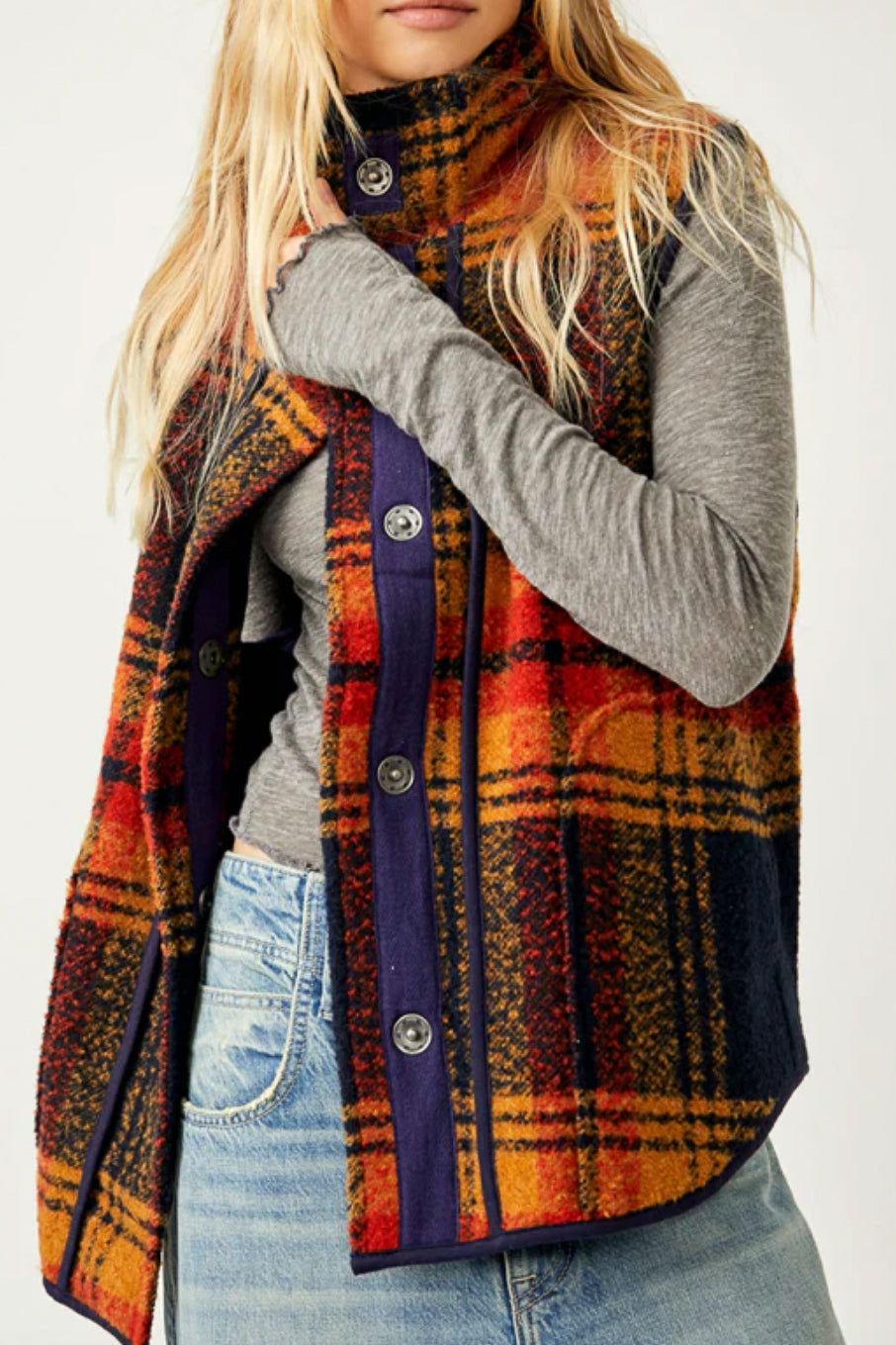 Wrapped Up Blanket Vest - The Canyon