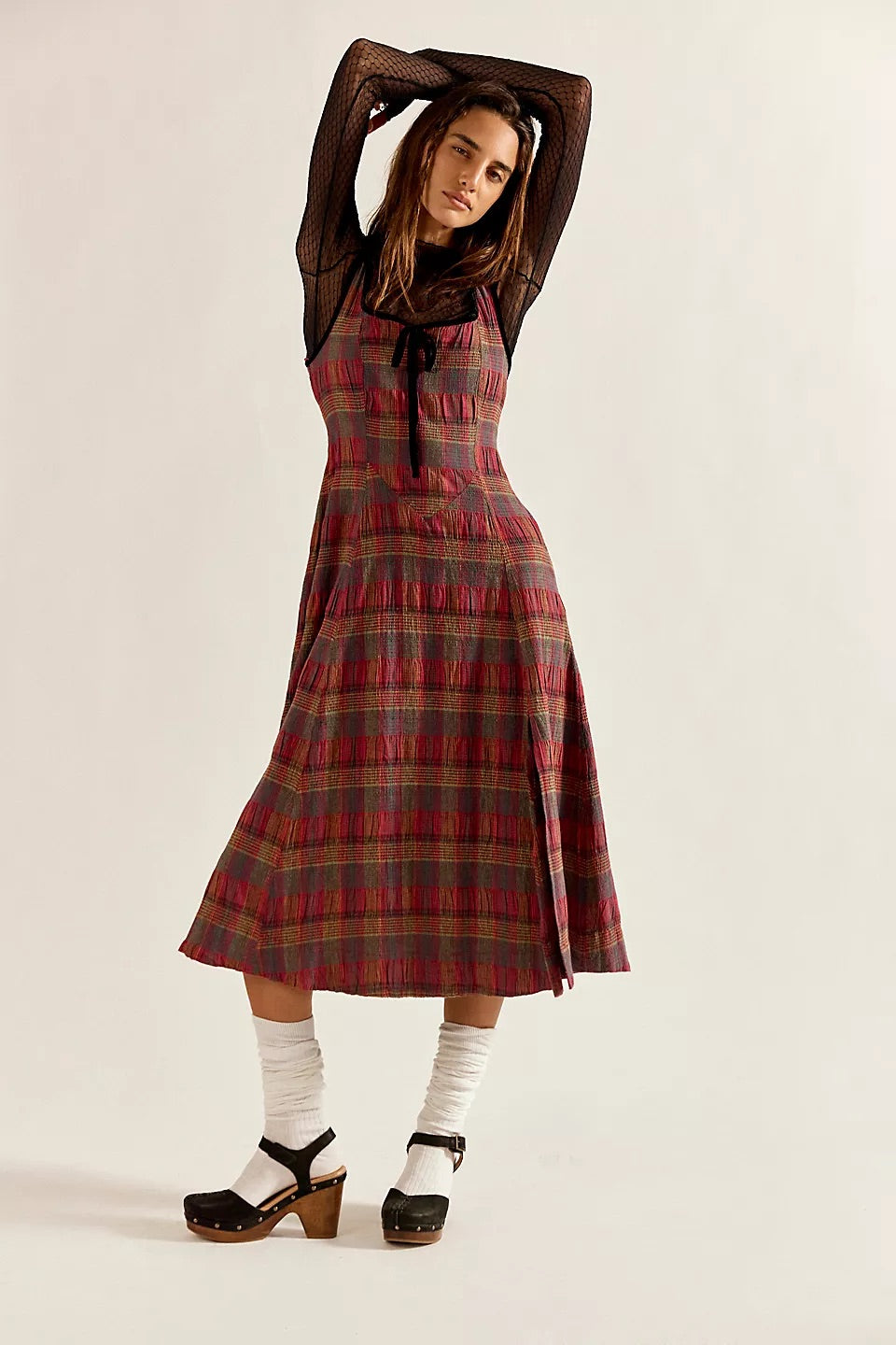 Freya Plaid Midi