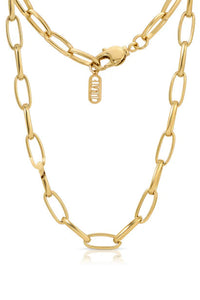 Gabore Paperclip Chain Necklace 14kt Gold and White Gold Plated Jewelry Jurate