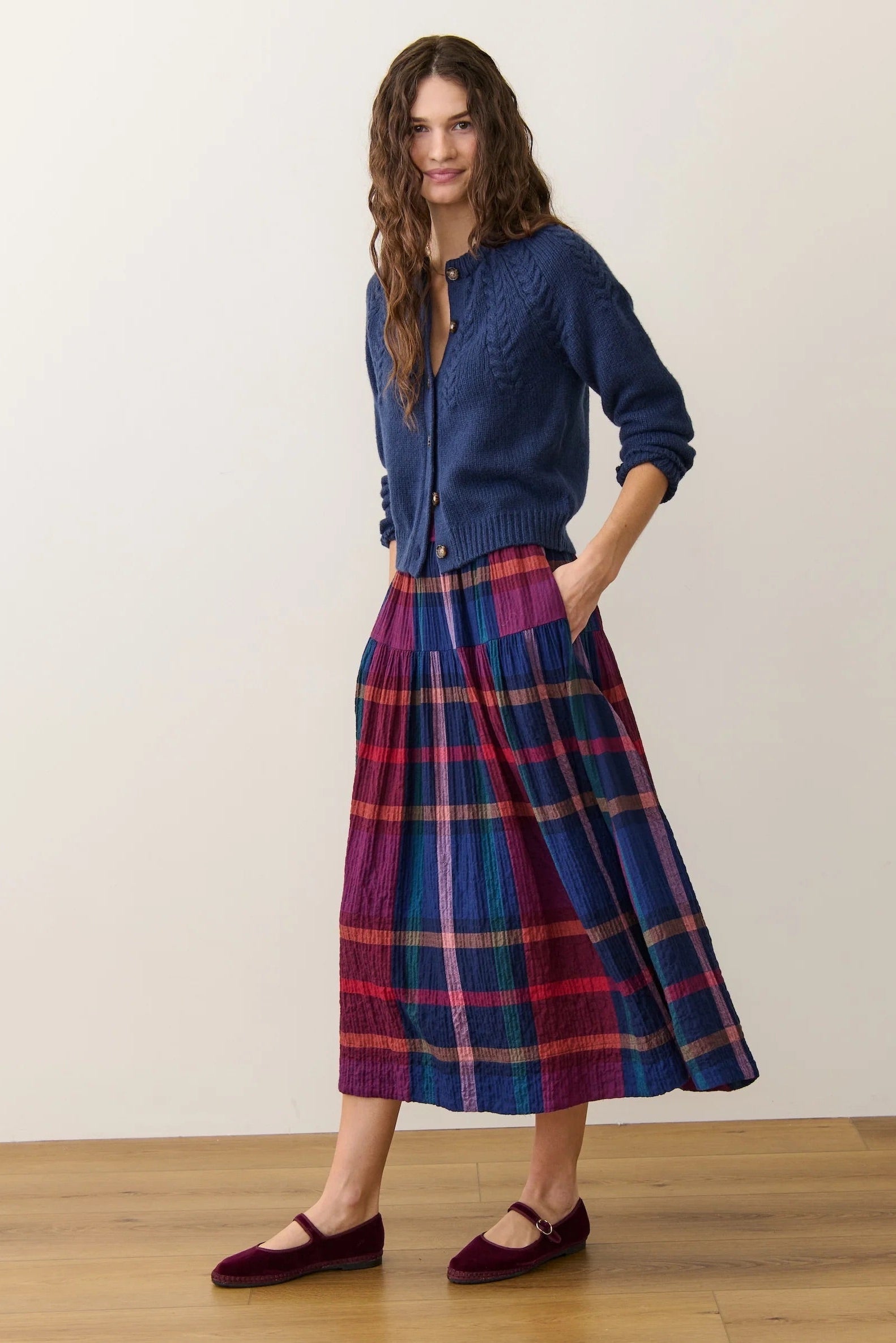 Gia Wool Midi Skirt Bottoms Marine Layer