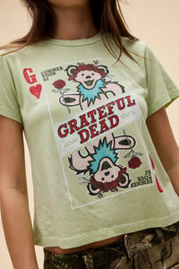 Grateful Dead Playing Card Burnout Vintage Tee Tops Daydreamer