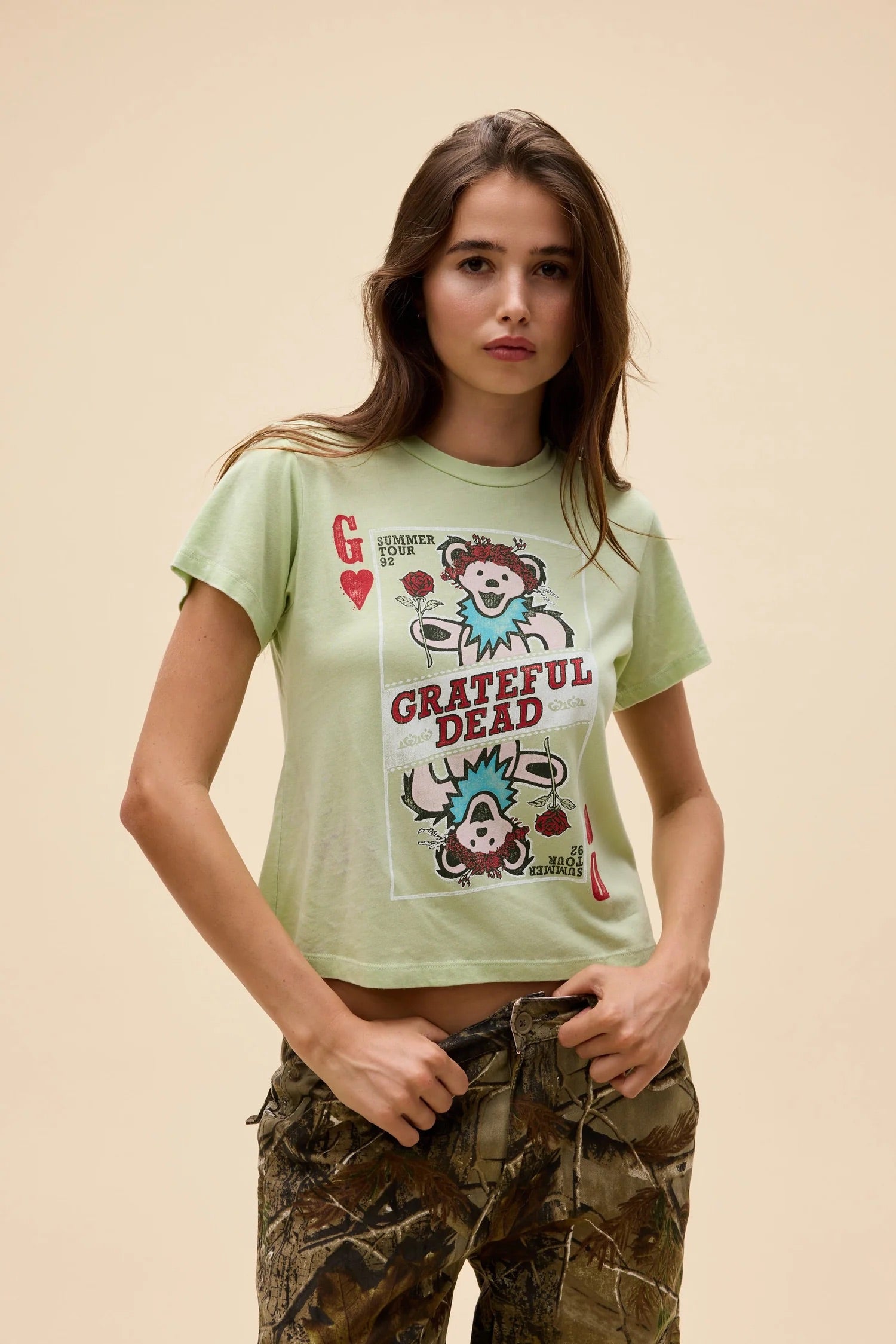 Grateful Dead Playing Card Burnout Vintage Tee Tops Daydreamer