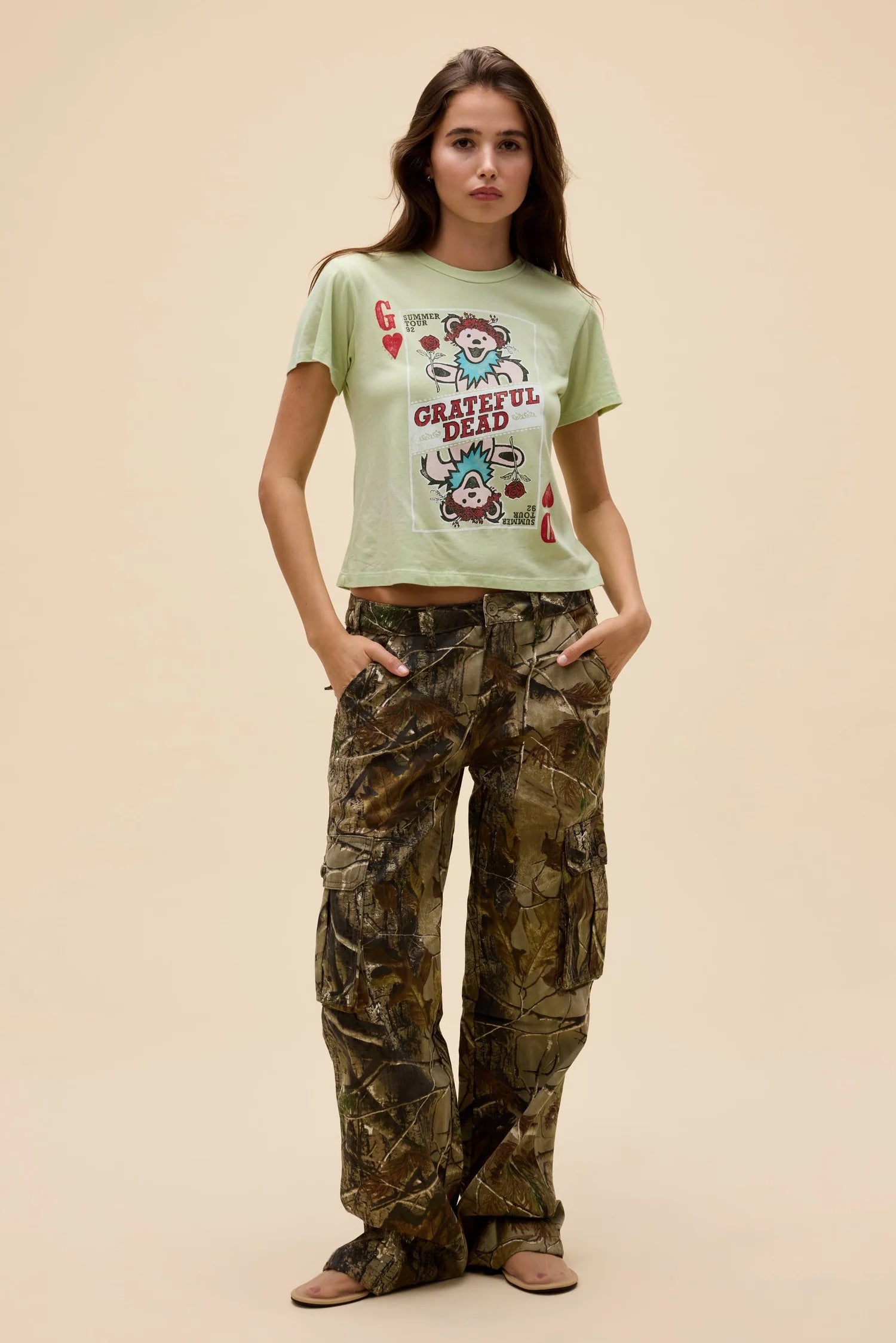 Grateful Dead Playing Card Burnout Vintage Tee Tops Daydreamer