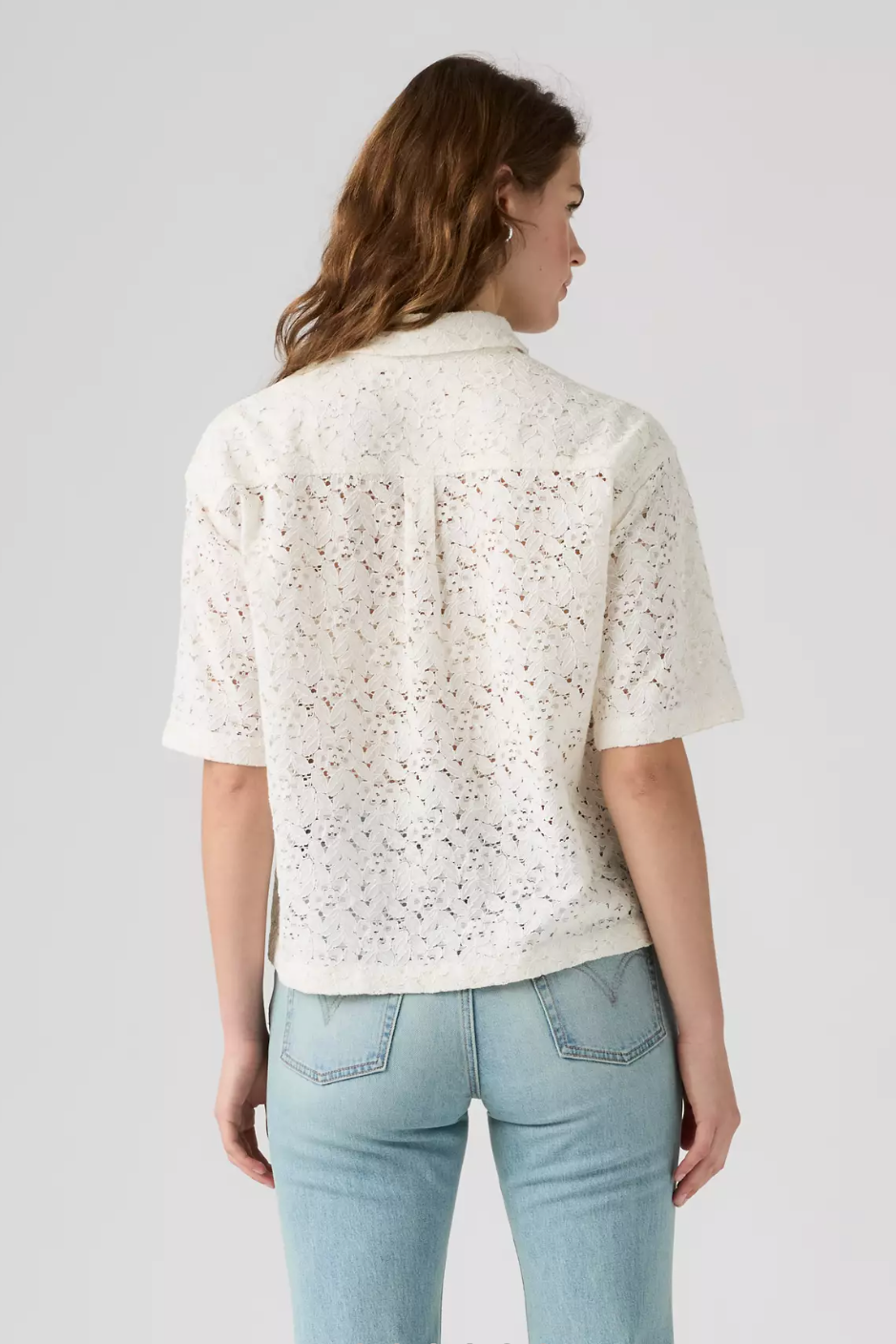 Harlie Short Sleeve Lace Shirt