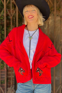 Horse Portrait Cardigan Sweaters En Merci