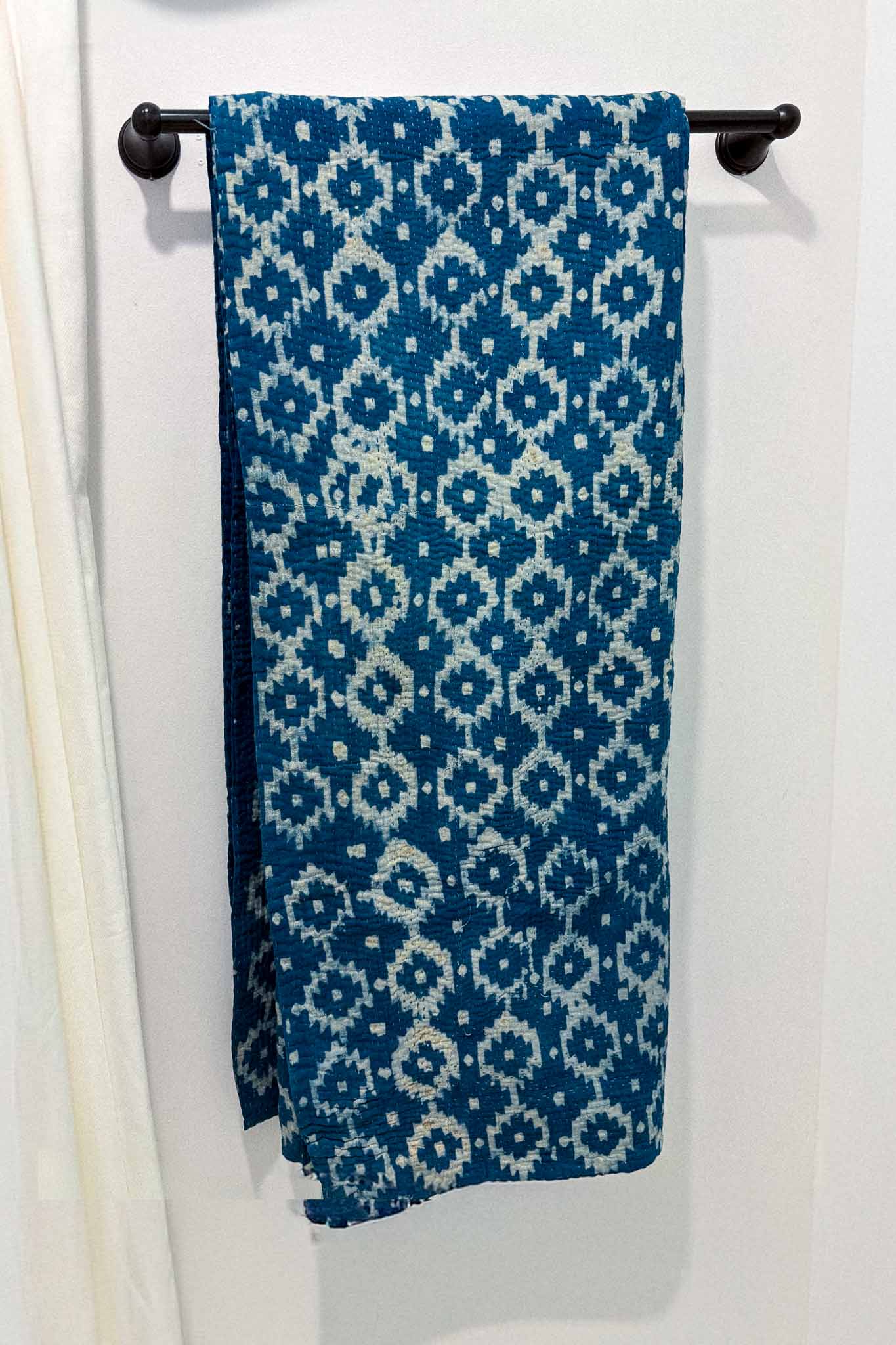 Indigo Kantha Blanket - Reversible Design