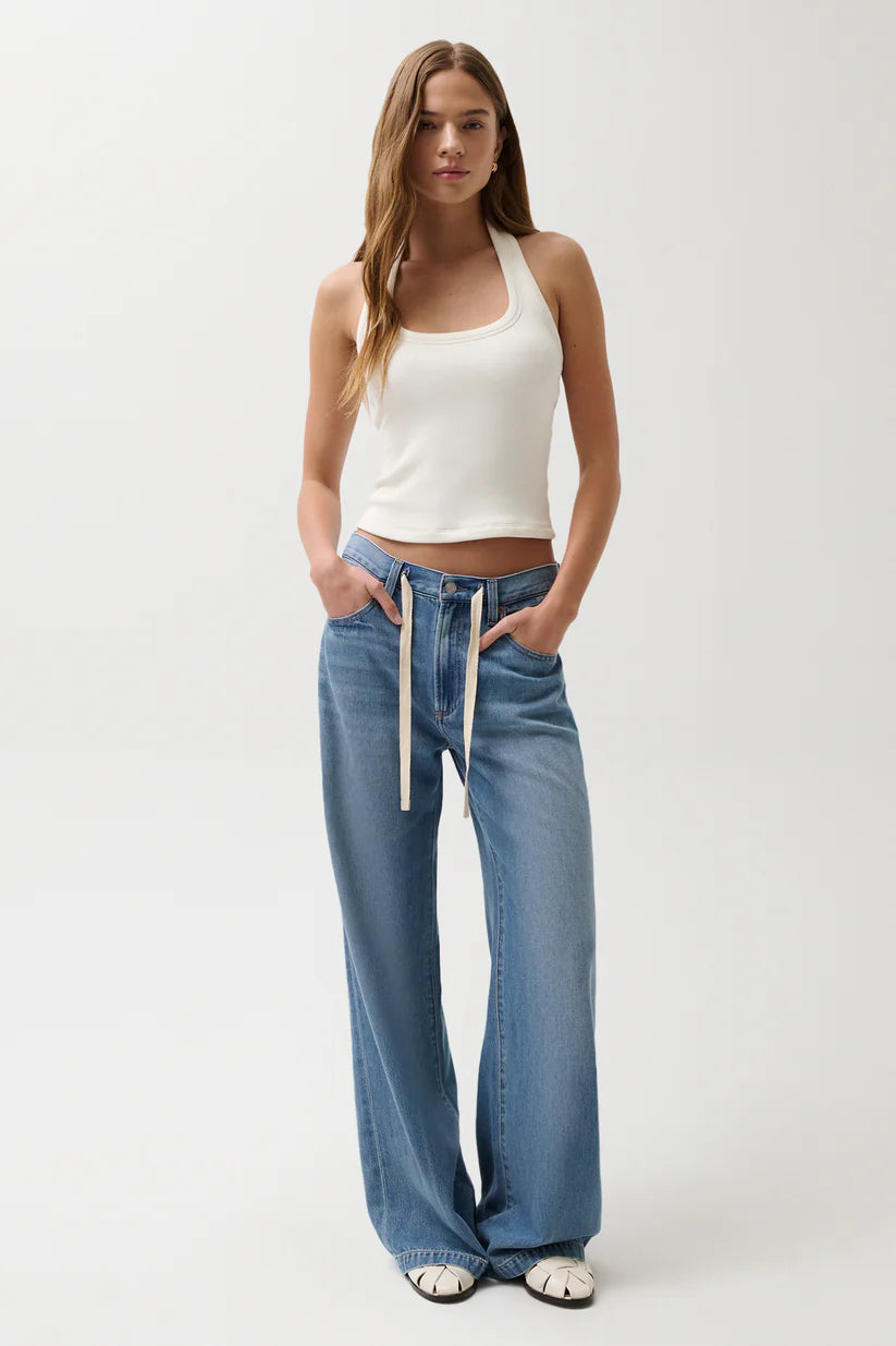 Jadyn Low Slung Drawcord Palazzo - Expanse