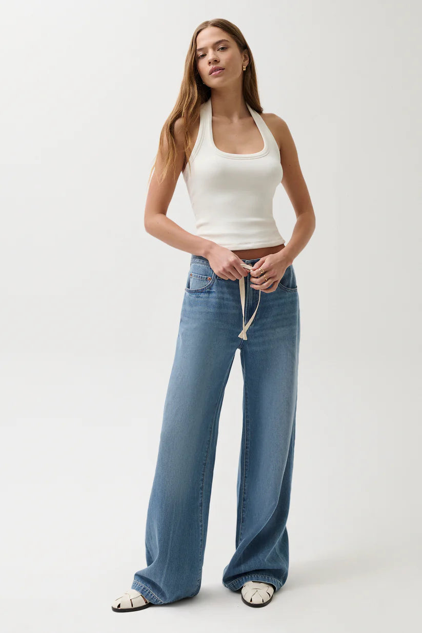 Jadyn Low Slung Drawcord Palazzo - Expanse