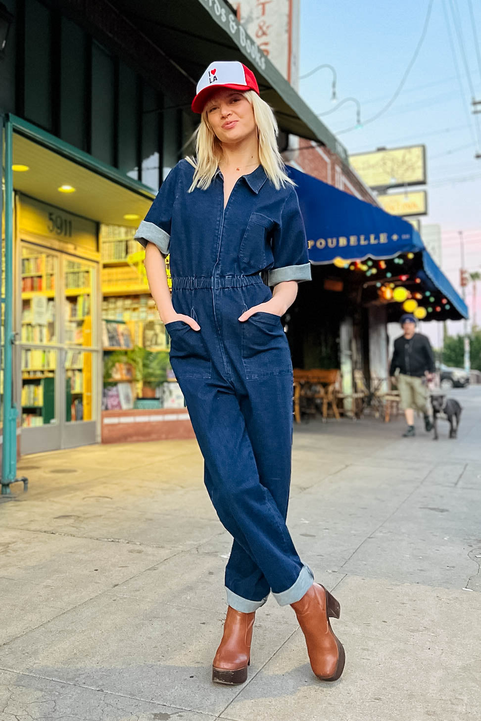 Denim Coverall Dresses Cameo