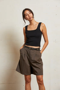 Kaitlyn Lux Rib Tank Tops Perfect White Tee