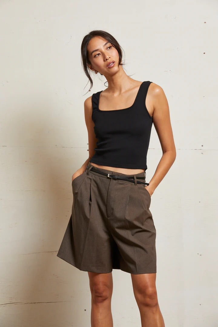 Kaitlyn Lux Rib Tank Tops Perfect White Tee