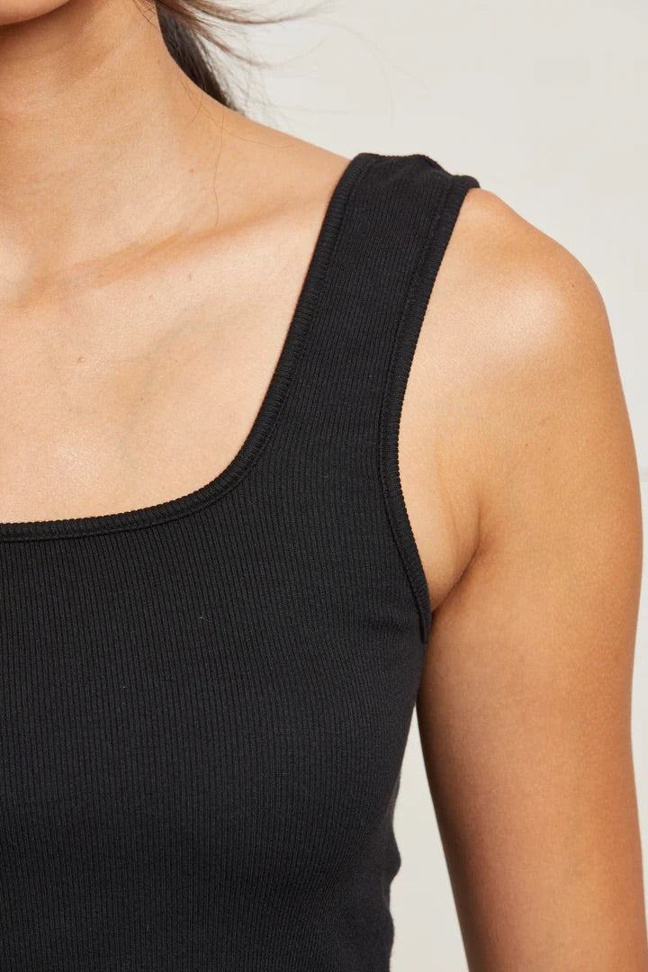 Kaitlyn Lux Rib Tank Tops Perfect White Tee